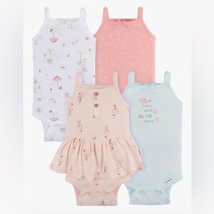 Gerber Baby Girls Multi-Pack Sleeveless Onesies Bodysuit